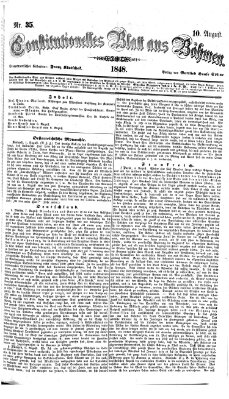 Constitutionelles Blatt aus Böhmen Donnerstag 10. August 1848