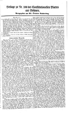 Constitutionelles Blatt aus Böhmen Mittwoch 25. Oktober 1848