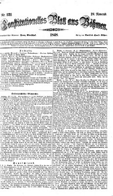 Constitutionelles Blatt aus Böhmen Samstag 18. November 1848