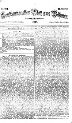 Constitutionelles Blatt aus Böhmen Mittwoch 22. November 1848