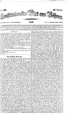 Constitutionelles Blatt aus Böhmen Sonntag 26. November 1848