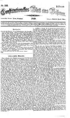 Constitutionelles Blatt aus Böhmen Dienstag 5. Dezember 1848