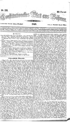 Constitutionelles Blatt aus Böhmen Samstag 23. Dezember 1848