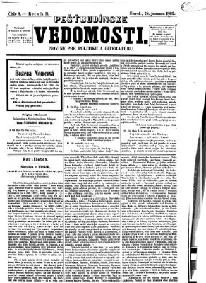 Pešťkbudínske vedomosti Dienstag 28. Januar 1862