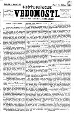 Pešťkbudínske vedomosti Freitag 16. Oktober 1863