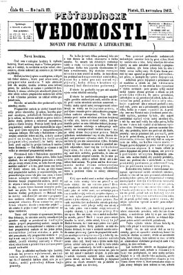 Pešťkbudínske vedomosti Freitag 13. November 1863