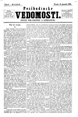 Pešťkbudínske vedomosti Freitag 15. Januar 1864