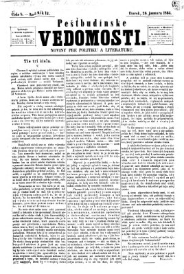 Pešťkbudínske vedomosti Dienstag 26. Januar 1864