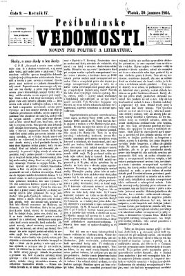 Pešťkbudínske vedomosti Freitag 29. Januar 1864