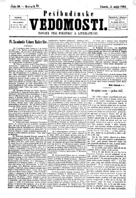 Pešťkbudínske vedomosti Freitag 6. Mai 1864