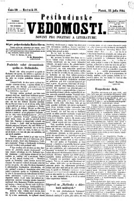 Pešťkbudínske vedomosti Freitag 22. Juli 1864