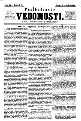 Pešťkbudínske vedomosti Dienstag 8. November 1864