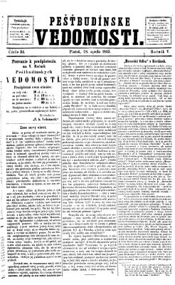 Pešťkbudínske vedomosti Freitag 28. April 1865