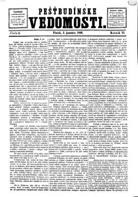 Pešťkbudínske vedomosti Freitag 5. Januar 1866