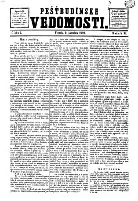 Pešťkbudínske vedomosti Dienstag 9. Januar 1866