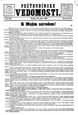 Pešťkbudínske vedomosti Freitag 22. Juni 1866