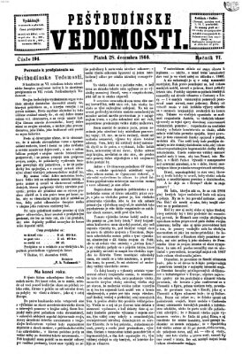 Pešťkbudínske vedomosti Freitag 28. Dezember 1866