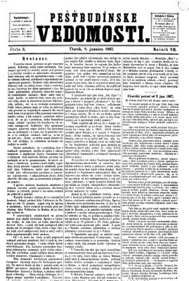 Pešťkbudínske vedomosti Dienstag 8. Januar 1867