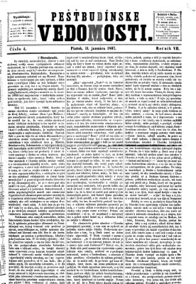 Pešťkbudínske vedomosti Freitag 11. Januar 1867