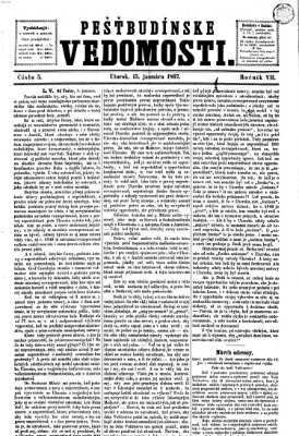 Pešťkbudínske vedomosti Dienstag 15. Januar 1867