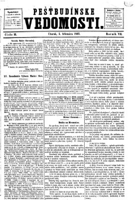 Pešťkbudínske vedomosti Dienstag 5. Februar 1867