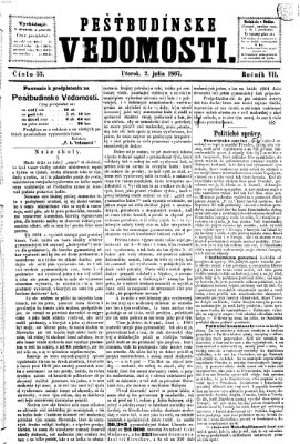 Pešťkbudínske vedomosti Dienstag 2. Juli 1867