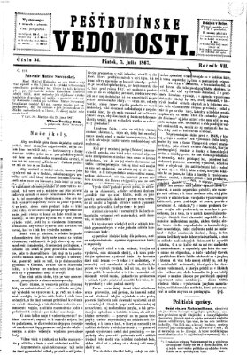 Pešťkbudínske vedomosti Freitag 5. Juli 1867