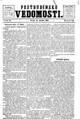 Pešťkbudínske vedomosti Freitag 18. Oktober 1867