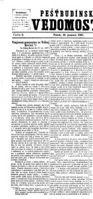 Pešťkbudínske vedomosti Freitag 10. Januar 1868