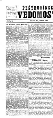 Pešťkbudínske vedomosti Dienstag 28. Januar 1868