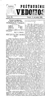 Pešťkbudínske vedomosti Dienstag 3. November 1868