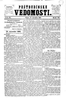 Pešťkbudínske vedomosti Freitag 27. November 1868