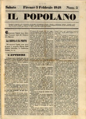 Il popolano Samstag 5. Februar 1848