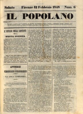 Il popolano Samstag 12. Februar 1848