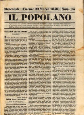 Il popolano Mittwoch 22. März 1848