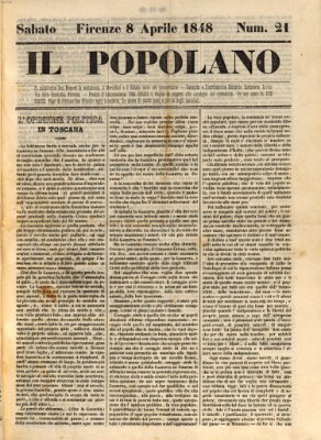 Il popolano Samstag 8. April 1848