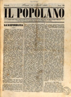 Il popolano Freitag 14. April 1848