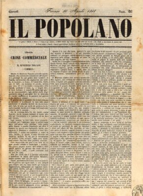 Il popolano Donnerstag 20. April 1848