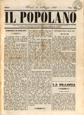 Il popolano Samstag 27. Mai 1848