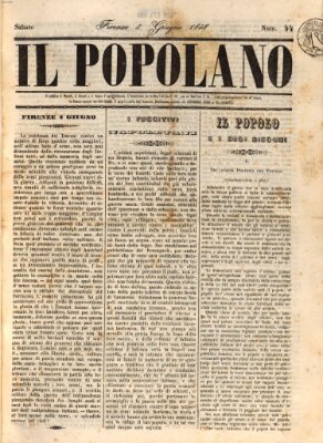 Il popolano Samstag 3. Juni 1848