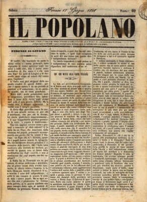 Il popolano Samstag 17. Juni 1848