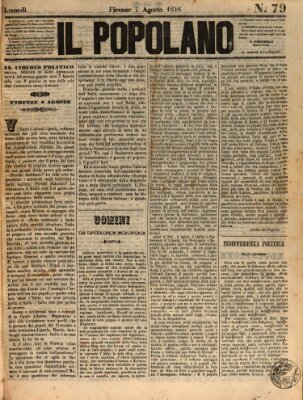 Il popolano Montag 7. August 1848