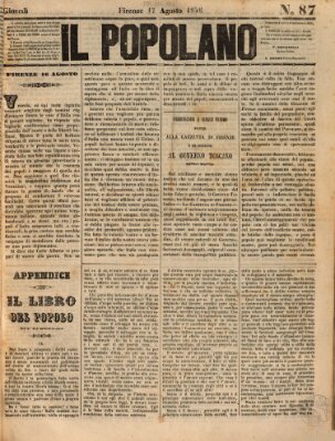 Il popolano Donnerstag 17. August 1848