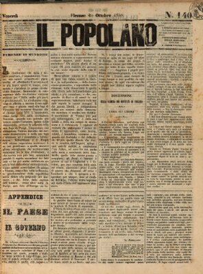 Il popolano Freitag 20. Oktober 1848