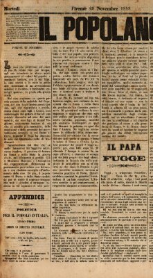 Il popolano Dienstag 28. November 1848