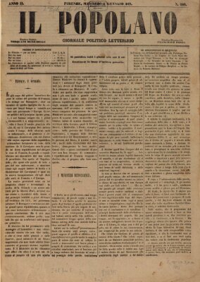 Il popolano Dienstag 2. Januar 1849