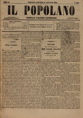 Il popolano Donnerstag 11. Januar 1849