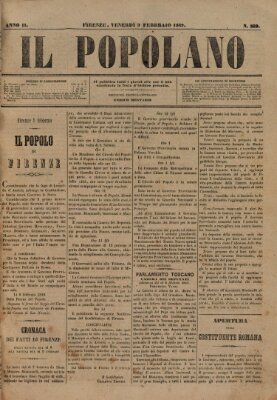 Il popolano Freitag 9. Februar 1849