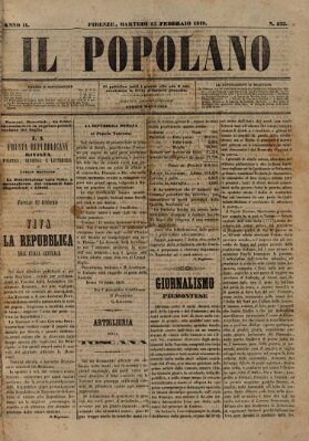 Il popolano Dienstag 13. Februar 1849