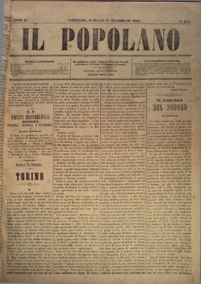 Il popolano Samstag 17. Februar 1849